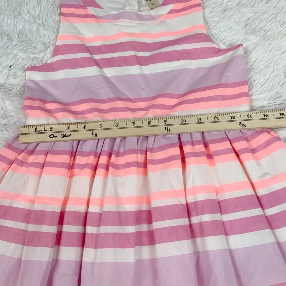 Oshkosh‎ girl’s size 12 sleeveless striped skater dress fit and flare cotton